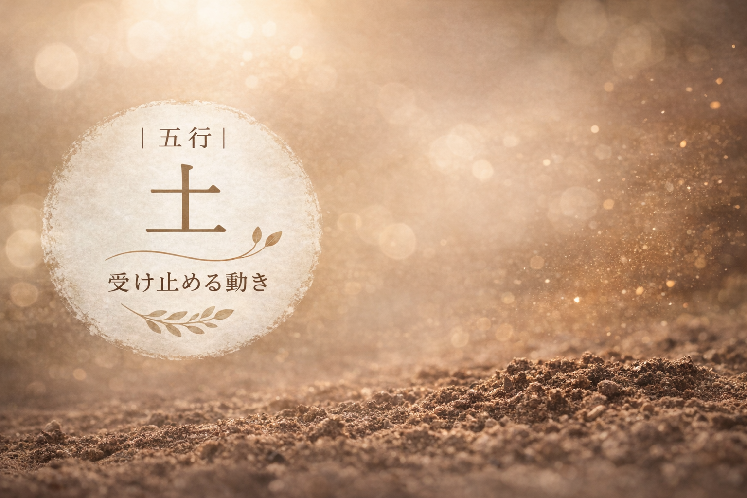 五行の土のイメージ｜広がった流れが受け止められ、落ち着いていく様子