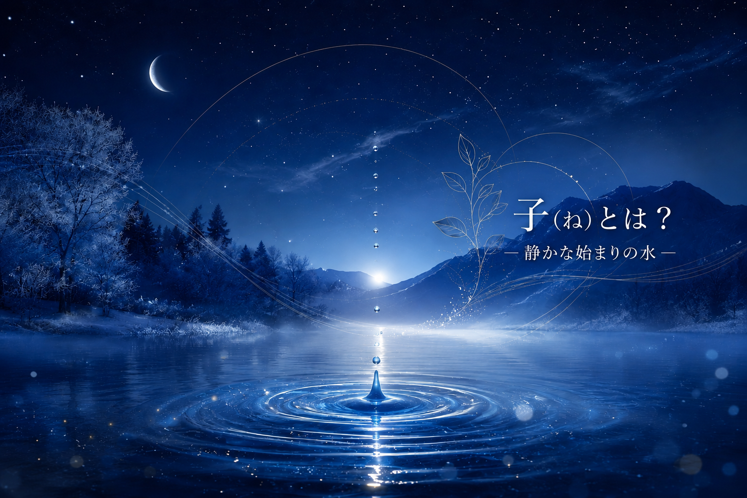 子（ね）とは？静かな始まりの水を表す冬の夜景イメージ｜四柱推命の十二支